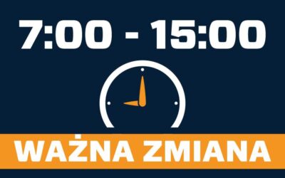 Zmiana godzin otwarcia od 1/09/2025